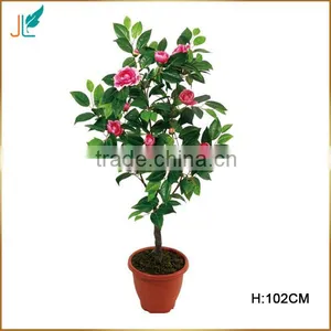 Plastic Cheap Price Artificial Flower Tree Camelia for Sale thumbnail-2