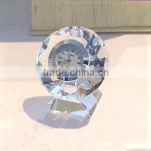 New Style Handmade Small Crystal Diamond Clock for Love Wedding Gift thumbnail-1