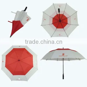 60" Arc Big Golf Size Eva Handle Double Canopy Umbrella thumbnail-1