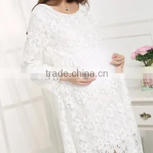 D82522f 2016 Wholesale Korean Long Sleeve Lace Pregnant Women Dresses thumbnail-2