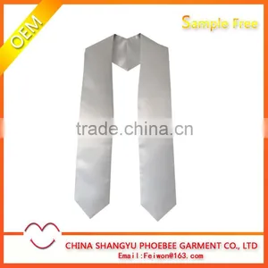 Graduation Plain White Stole/Sashes thumbnail-1