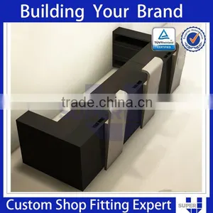 OEM/ODM Clothes Shop Cashier Front Counter Desk Curved Counter thumbnail-3