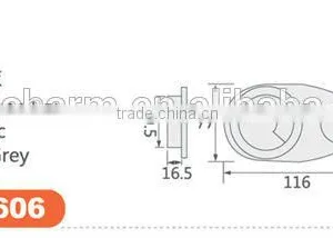 Peach Shaped Office Computer Desk Cable Grommet thumbnail-3