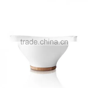 Quirky Ventu Strain and Serving Bowl With Bamboo Bottom thumbnail-4
