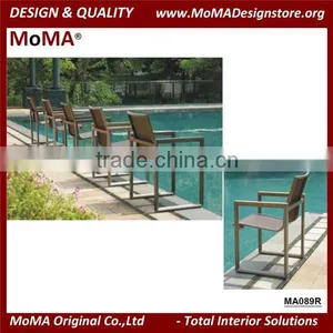 MA089R Outdoor Steel Restaurant Furniture Good Qquality Aluminium Dining Table And Chairs Set thumbnail-2