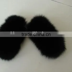 Popular Design Raccoon Fur Coat Sleeves Cuffs Fox Fur Hand Covers Ladies Coat Sleeve Decoration thumbnail-4