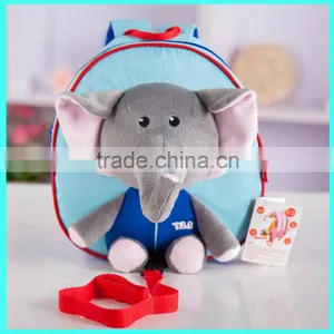 Lovely Elephant Funny Cartoon School Backpack, Kids Zoo Plush Animal Bag Hanging Toy thumbnail-4