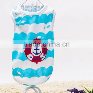 Summer Cool Pink Blue Sailor Anchor Vest Tank Cat Dog Pet Wear Pet Apparel thumbnail-2