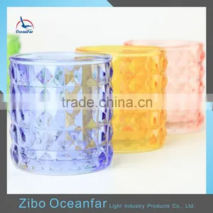 Custom Color Wholesale Glass Candle Holder Tealight Holder thumbnail-6