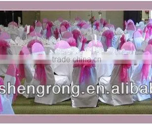 100% Polyester Colorful Wedding Used Customized Sized Organza Chair Sash thumbnail-6