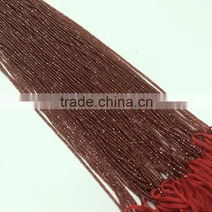 #MZZ Natural Semi-Precious Roundel Faceted Gemstone Beads Garnet thumbnail-3
