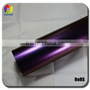 TSAUTOP 1.52*30m Blue Change Purple 3D Snake Motorcycle Car Chameleon Color Change Car Wraps thumbnail-1