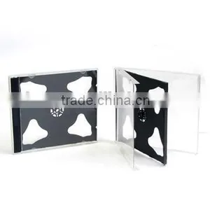 10.4MM Plastic Box PS Black Jewel Case For Double CD Packaging thumbnail-1