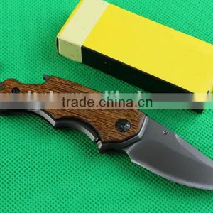 OEM Wood Handle Multi-function Pocket Knife thumbnail-2