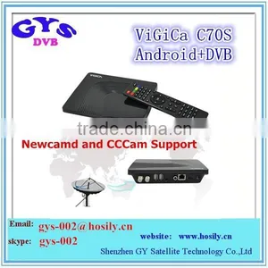 2014 New Arrival Vigica C70S Android Dvb-s2 Cccam, Newcamd With Amlogic 8726-mx Dual Core, Android 4.2.2 and XBMC tv Box thumbnail-1