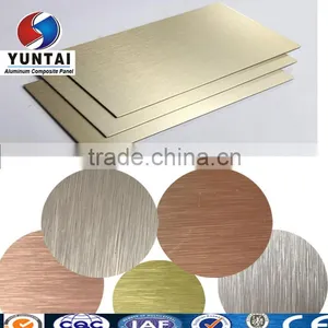 Brushed Aluminium Composite Panel Gold Silver Interior Decoration Signage ACM Panel thumbnail-1