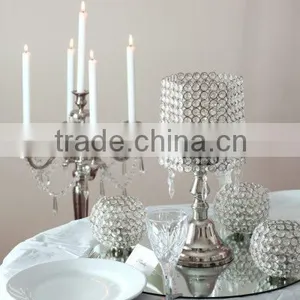 High Quality Cheap Tall Metal Candelabra With Bowl in Nickel Polish Finish for Weddings and Parties From India thumbnail-5