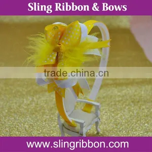Yellow Ribbon Headband With Feather thumbnail-1