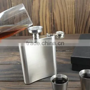 5 OZ Hip Flask With Funnel / Pocket Whisky Liquor / Stainless Steel Wine Pot thumbnail-4