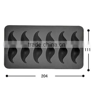 Hot Selling Black Mustache Silicone Ice Mold thumbnail-1