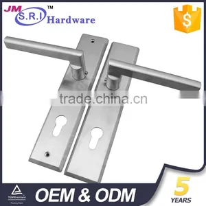 Modern Style SUS304 Door Lever Handle on Plate , Lever Type Door Handle for Aluminum Door thumbnail-1