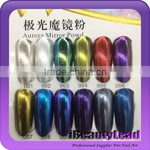 Hotsales Nail Aurora Mirror Powder Nail Magic Powder Nail Aurora Powder 12colors Aurora Chrome Powder thumbnail-1