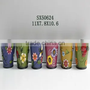 2014 Popular Colorful Metal Garden Hanging Flower Pot thumbnail-1