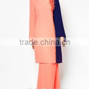 Embroidered Long Sleeve New Design Girls Maxi Muslim Dress thumbnail-6