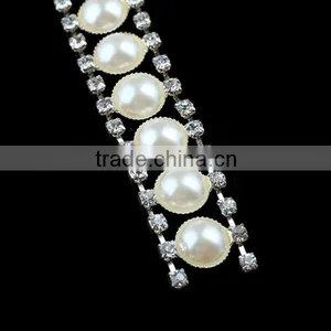 2016 Hot Selling Rhinestone Trim Pearl Rhinestone Chain Trim for Wholesale thumbnail-6