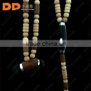 High Quality Unique Design Beads Wooden Earphones With Microphone Necklace Earphone Necklace Earphone thumbnail-5