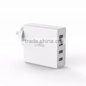ORICO DCW-4U 4 Port Smart Usb Wall Charger for Table Phone With Rechangeble AC Plug thumbnail-2