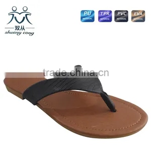 2016 Latest Lady Beach Women Shoe Import Flip Flop Slipper thumbnail-4