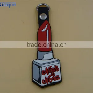 Cute 3d Lipstick Shape Pvc Keychain for Promotion thumbnail-1