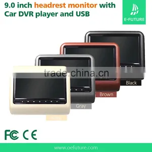 9 Inch Portable Universal Headrest Monitor With DVD Player Car Back Seat LED Monitor thumbnail-1