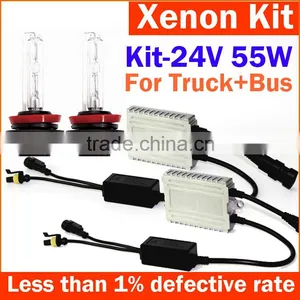 Factory Wholesale Xenon Kits, HID Conversion Kits With Xenon HID Ballast 24V 55W and Xenon Bulb H1, H3, H7, H11, 9005, 9006 thumbnail-1