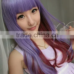 Top Quality 80cm Long Straight Heat Synthetic Multi Color Cosplay Wig thumbnail-2