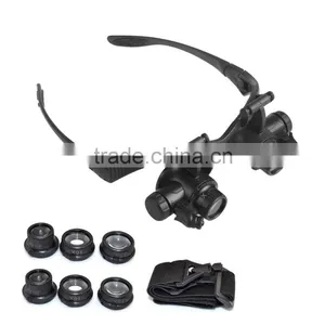 10X 15X 20X 25X Binocular Loupe Glasses Magnifier Magnifying Glass With LED Light for Jewelry Appraisal Watch Repair thumbnail-1