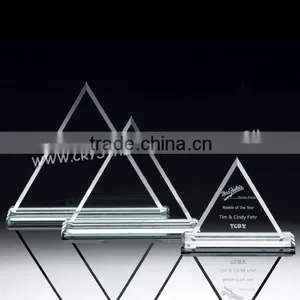 High Qulity Glass Soccer Award Trophy Clear thumbnail-1