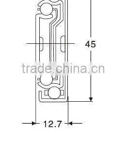 Automatic Return Soft Close Ball Bearing Steel Drawer Slide Rail thumbnail-2