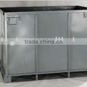 Foldable Steel Pallet Crate/storage Collapsible Metal Box/bin thumbnail-1