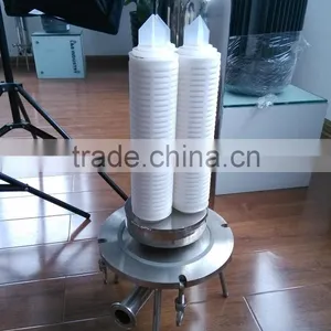 Sanitary Ss304 Polypropylene Microporous Membrane Filter With Pleated Filter Element thumbnail-2