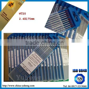 Europe Quality Wt20 2% Thoirated Tungsten Electrodes 1.6 /2.4/3.2mm Diameter thumbnail-3