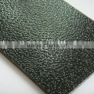 Dark Green PC Embossed Solid Sheet, Decorative Solid Board for Real Estate Project, Custome-made PC Sheet thumbnail-1