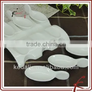 Wholesale White Porcelain Ceramic Snack Dish Dinner Set thumbnail-1