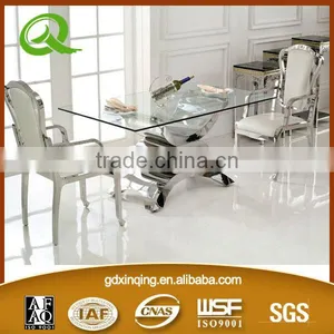 TH346 China Wholesale Tempered Glass Dining Room Table thumbnail-1