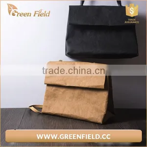 Green Field New Recycle Washable Kraft Paper Shoulder Bag thumbnail-1