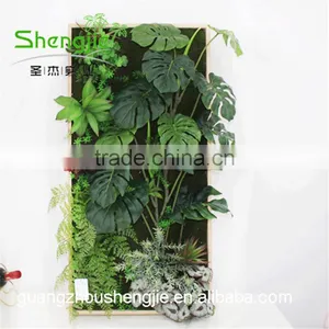 SJLJ013338 Artificial Plant Wall / Fake Plastic Green Wall for Wall Decoration thumbnail-2
