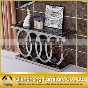 Modern Design Marble Stainless Steel Console Table thumbnail-2