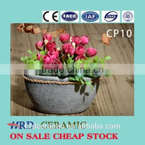 2015 Simple High Quality Round Cement Garden Pot Indoor thumbnail-1