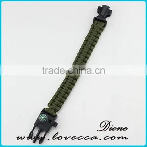 Paracord Bracelet Survival Gear Kit With Embedded Compass, Fire Starter, Emergency Knife & Whistle Survival Bracelet thumbnail-2